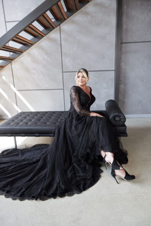 Robe De Mariée Noire Tulle | Soirée Blanche