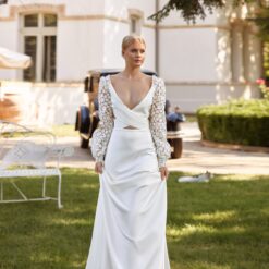 Robe De Mariée Simple Illusion Blanche | Soirée Blanche