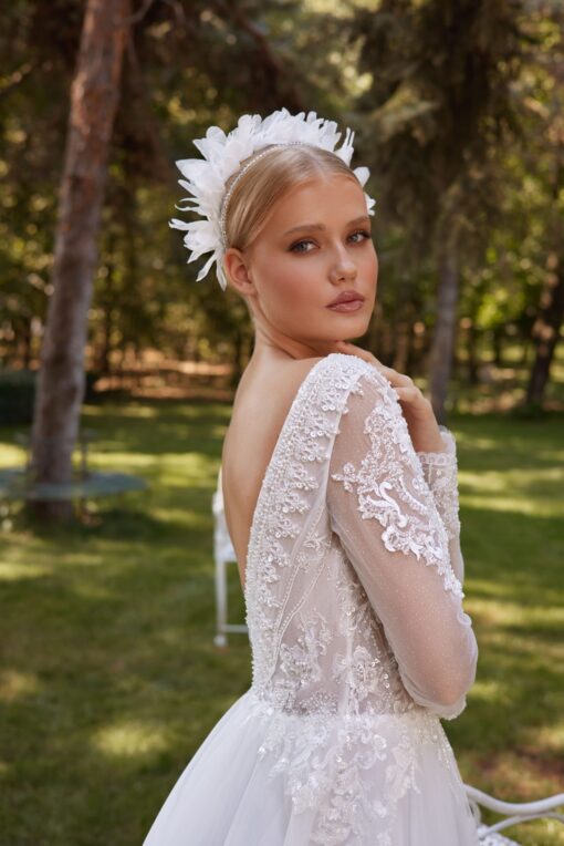 Robe De Mariée Princesse Col V | Soirée Blanche
