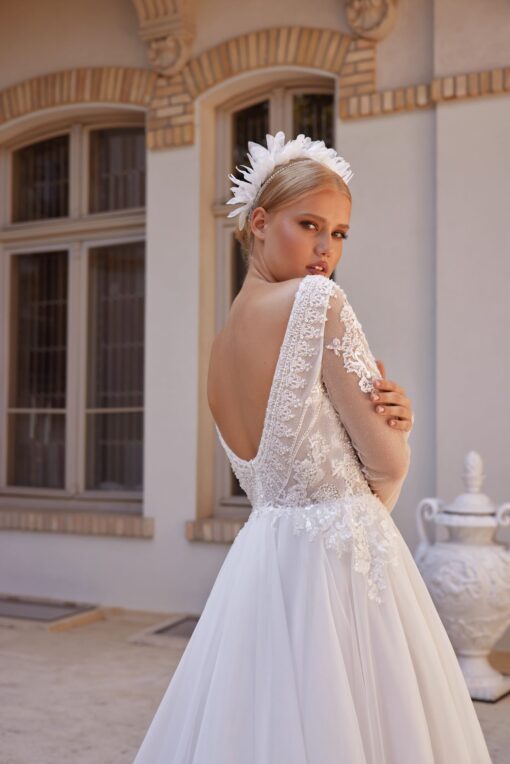 Robe De Mariée Princesse Col V | Soirée Blanche