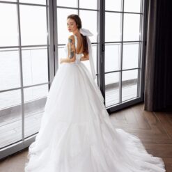 Robe De Mariée Princesse Originale Haut Strass | Soirée Blanche