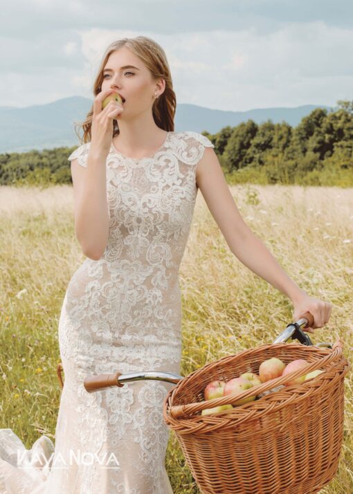 Robe De Mariée Sirène Dentelle Florale Blanche | Soirée Blanche