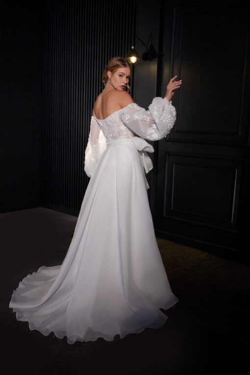 Robe De Mariée Princesse Dentelle Manche Longue Blanche | Soirée Blanche