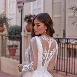 Robe De Mariée Simple A Manches Longues Blanche | Soirée Blanche