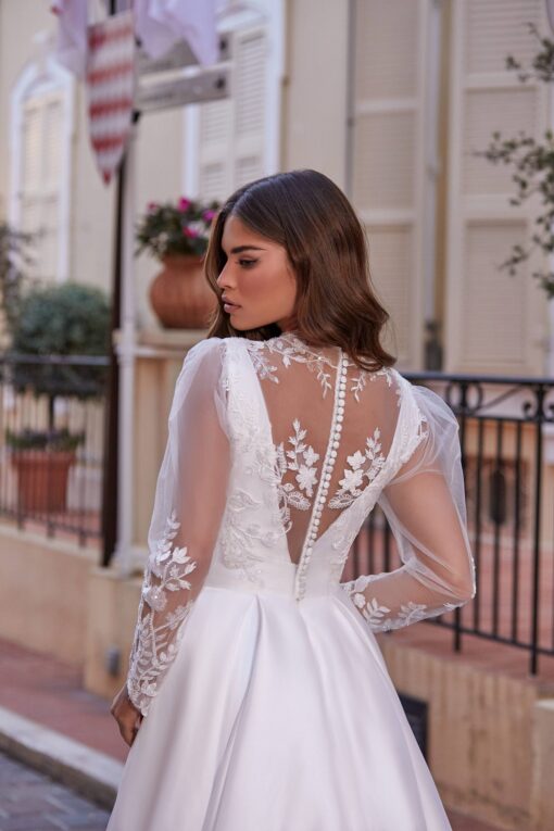 Robe De Mariée Simple A Manches Longues Blanche | Soirée Blanche