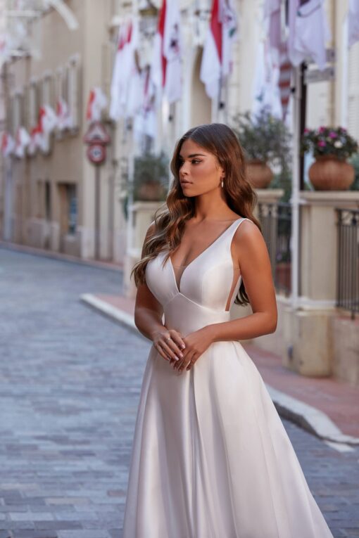 Robe De Mariée Simple A Manches Longues Blanche | Soirée Blanche