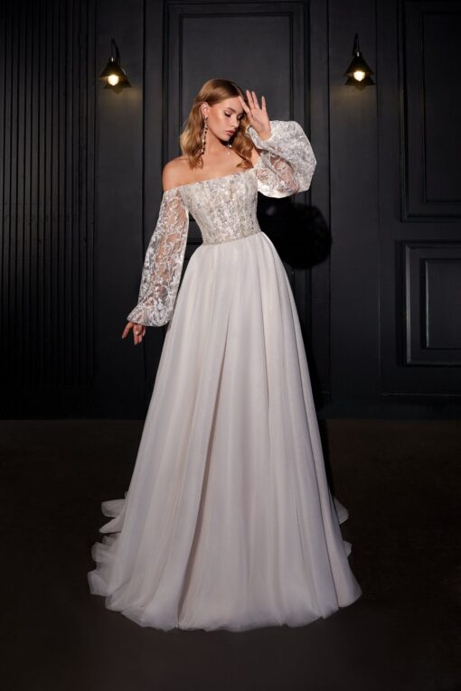 Robe De Mariée Col Bateau Blanche | Soirée Blanche