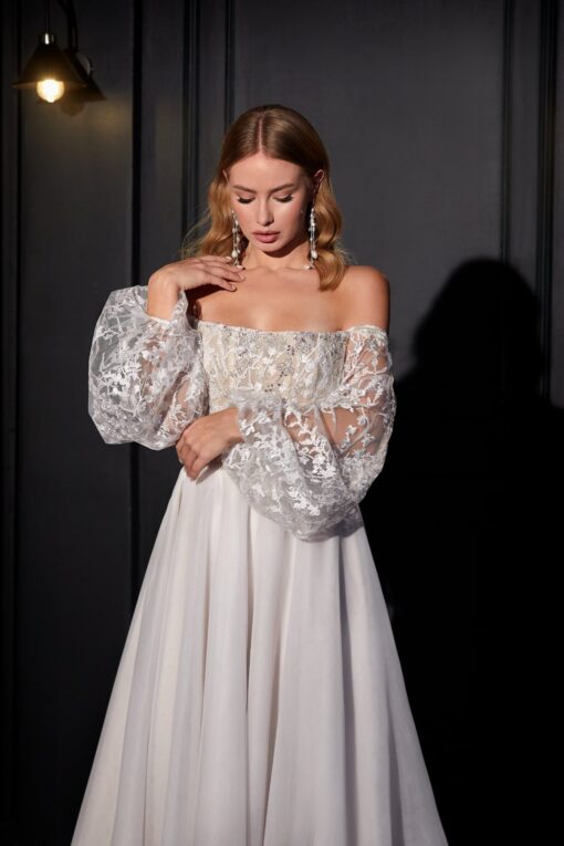 Robe De Mariée Col Bateau Blanche | Soirée Blanche