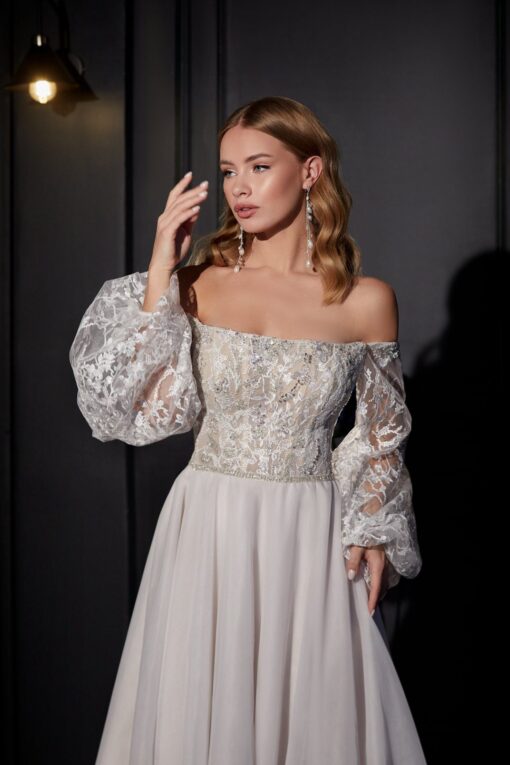 Robe De Mariée Col Bateau Blanche | Soirée Blanche