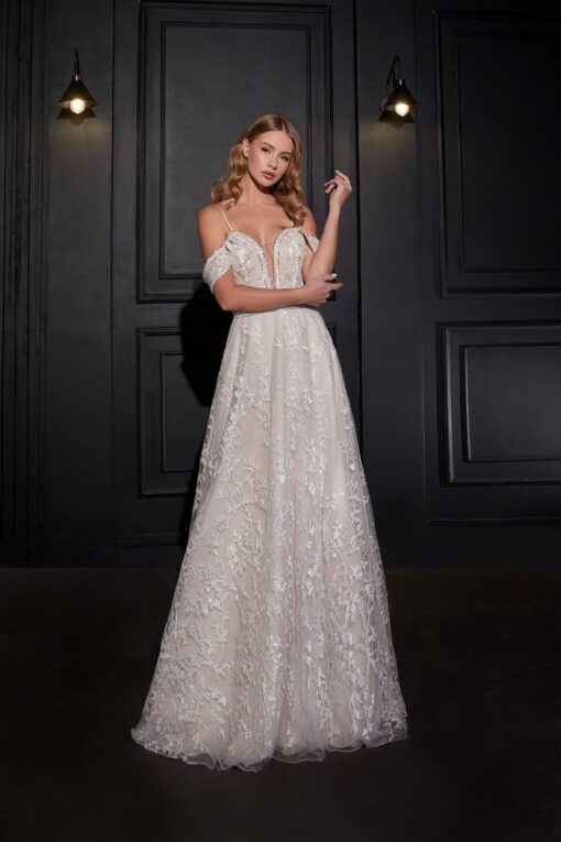Robe De Mariée Romantique Bohème A Dentelle | Soirée Blanche