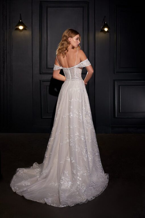 Robe De Mariée Romantique Bohème A Dentelle | Soirée Blanche