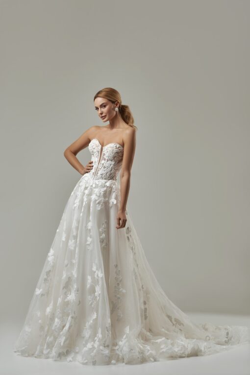 Robe De Mariée Bustier Dentelle | Soirée Blanche
