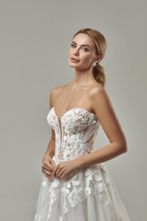 Robe De Mariée Bustier Dentelle | Soirée Blanche