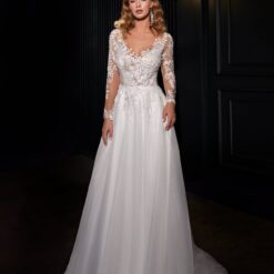 Robe De Mariée Manche Longue Dentelle image 13 | Soirée Blanche Robe De Mariée Manche Longue Dentelle | Soirée Blanche