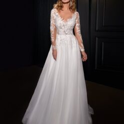 Robe De Mariée Manche Longue Dentelle image 11 | Soirée Blanche Robe De Mariée Manche Longue Dentelle | Soirée Blanche