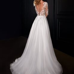 Robe De Mariée Manche Longue Dentelle image 8 | Soirée Blanche Robe De Mariée Manche Longue Dentelle | Soirée Blanche