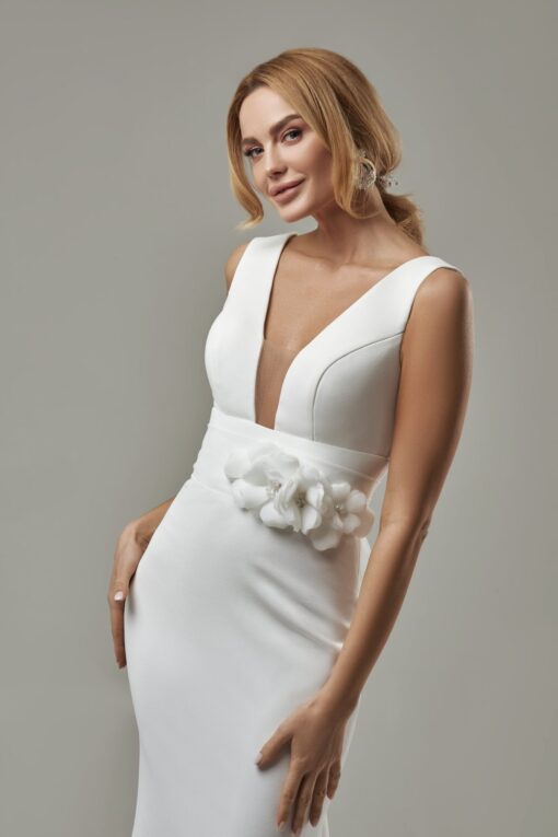 Robe De Mariée Sirène Bohème Blanche | Soirée Blanche