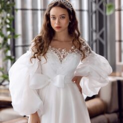 Robe De Mariée Princesse Bustier Dentelle Blanche | Soirée Blanche