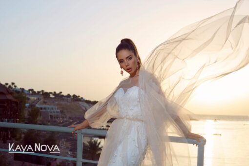 Robe De Mariée Sirène Tulle Blanche | Soirée Blanche