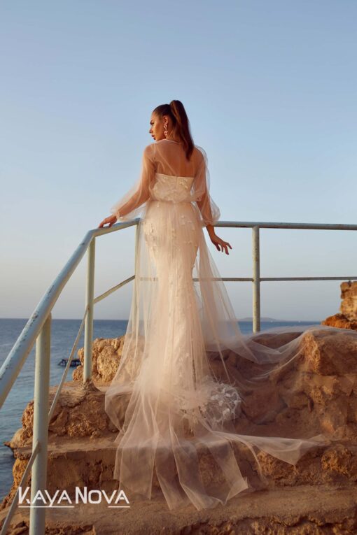 Robe De Mariée Sirène Tulle Blanche | Soirée Blanche