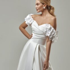 Robe De Mariée Fluide Bohème Blanche | Soirée Blanche