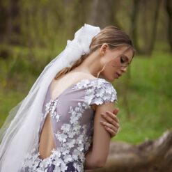 Robe De Mariée Blanche Et Violet | Soirée Blanche