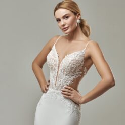 Robe De Mariée Sirène Fluide Blanche | Soirée Blanche