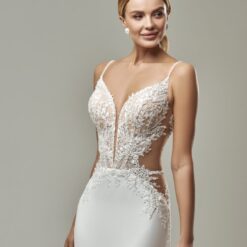 Robe De Mariée Sirène Fluide Blanche | Soirée Blanche