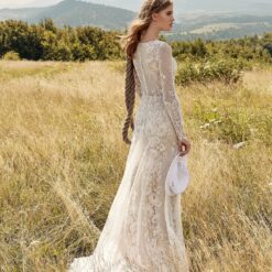 Robe De Mariée Sirène Dentelle Manche Longue image 4 | Soirée Blanche Robe De Mariée Sirène Dentelle Manche Longue | Soirée Blanche