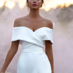 Robe Blanche Longue de Cérémonie de Mariage image 9 | Soirée Blanche Robe Blanche Longue de Cérémonie de Mariage