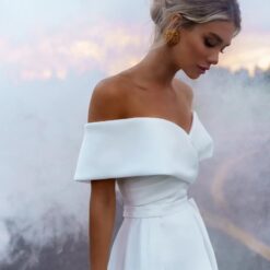 Robe Blanche Longue de Cérémonie de Mariage image 7 | Soirée Blanche Robe Blanche Longue de Cérémonie de Mariage