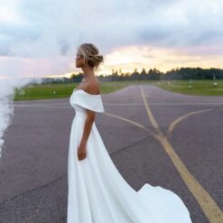 Robe Blanche Longue de Cérémonie de Mariage image 8 | Soirée Blanche Robe Blanche Longue de Cérémonie de Mariage