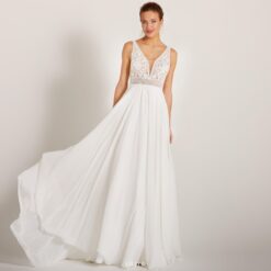 Robe De Mariée Dos Nu Plongeant Blanche image 7 | Soirée Blanche Robe De Mariée Dos Nu Plongeant Blanche