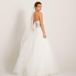 Robe De Mariée Epaule Dénudée Blanche image 4 | Soirée Blanche Robe De Mariée Epaule Dénudée Blanche