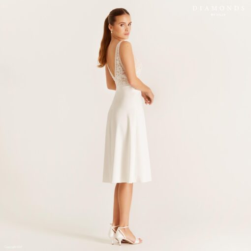 Robe De Mariée Courte Dos Nu Blanche