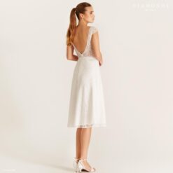 Robe De Mariée Champêtre Courte image 4 | Soirée Blanche Robe De Mariée Champêtre Courte