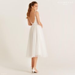 Robe De Mariée Courte Avec Tulle Blanche