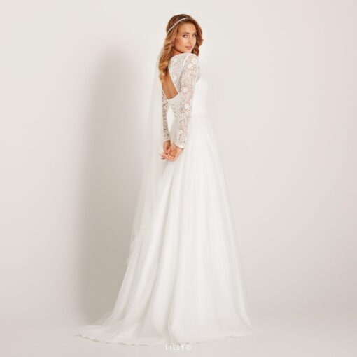 Robe De Mariée Dentelle Dos Nu Manche Longue