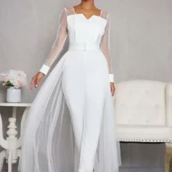 Combinaison Mariage Blanche image 16 | Soirée Blanche Combinaison Mariage Blanche image 15 | Soirée Blanche