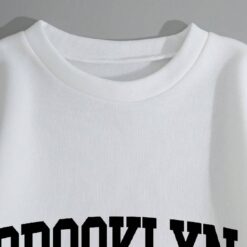 Ensemble Blanc Pour Homme À Lettres À Doublure Thermique Sweat-shirt & À Cordon Short image 10 | Soirée Blanche