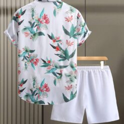 Ensemble Blanc Deux Pièces À Imprimé Floral Irrégulier Pour Hommes image 6 | Soirée Blanche Ensemble Blanc Deux Pièces À Imprimé Floral Irrégulier Pour Hommes image 5 | Soirée Blanche