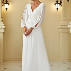 Robe de Soirée Élégante en Mousseline image 15 | Soirée Blanche Robe de Soirée Élégante en Mousseline image 14 | Soirée Blanche