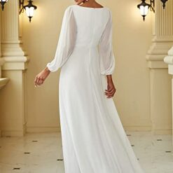 Robe de Soirée Élégante en Mousseline image 11 | Soirée Blanche Robe de Soirée Élégante en Mousseline image 10 | Soirée Blanche