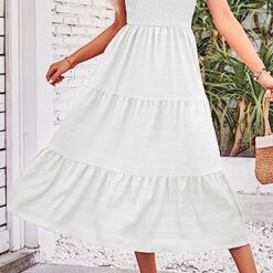 Robe Été Mi-Longue A-Blanc image 20 | Soirée Blanche Robe Été Mi-Longue A-Blanc image 19 | Soirée Blanche