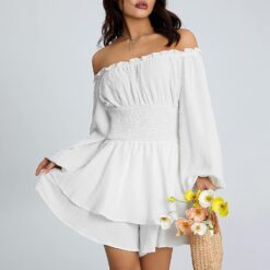 Robe Volante Élégante avec Shorts image 15 | Soirée Blanche