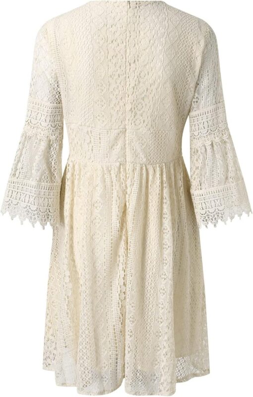 Robe de Mariée Halloween Longue en Satin Fleurie – Image 6