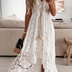 Robe Maxi Blanche Dentelle image 21 | Soirée Blanche
