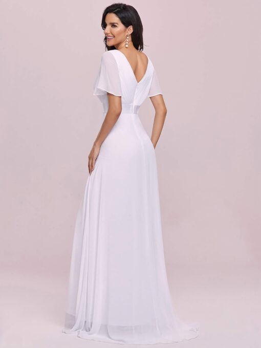 Robe Cocktail Mariage Blanche – Image 3