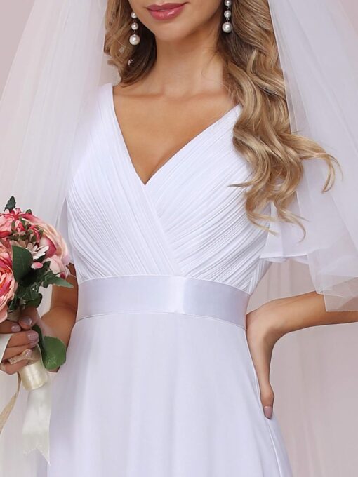 Robe Cocktail Mariage Blanche – Image 5