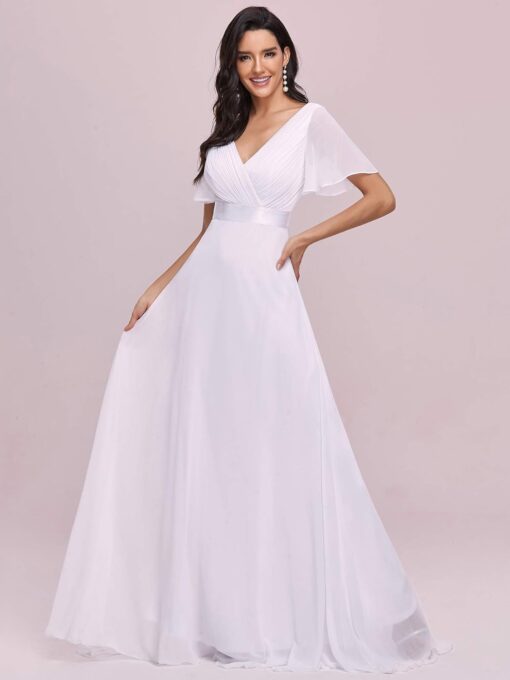 Robe Cocktail Mariage Blanche – Image 7